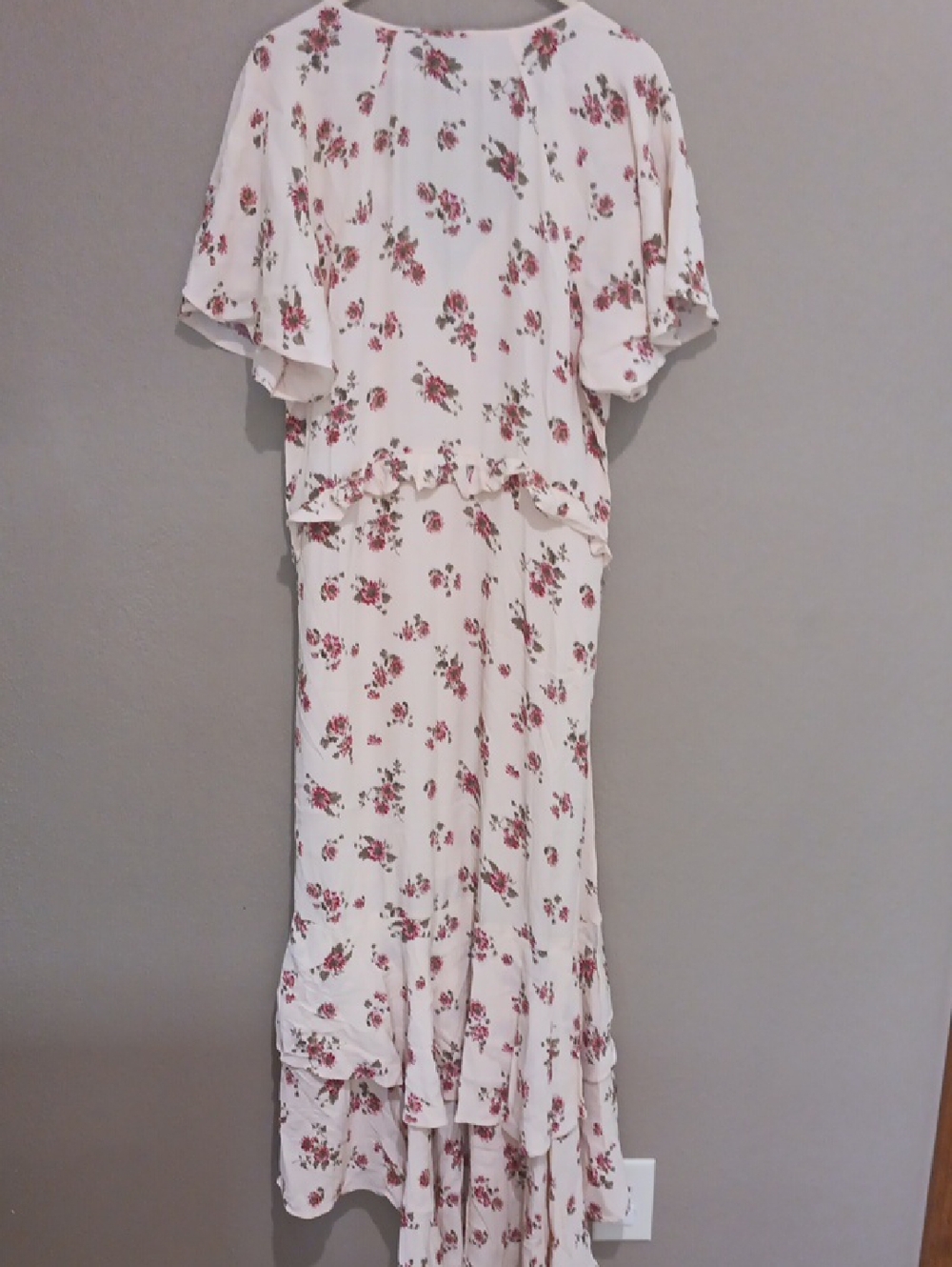 Vici White Dress with Pink and Cream Floral Print - Picture 6 of 7
